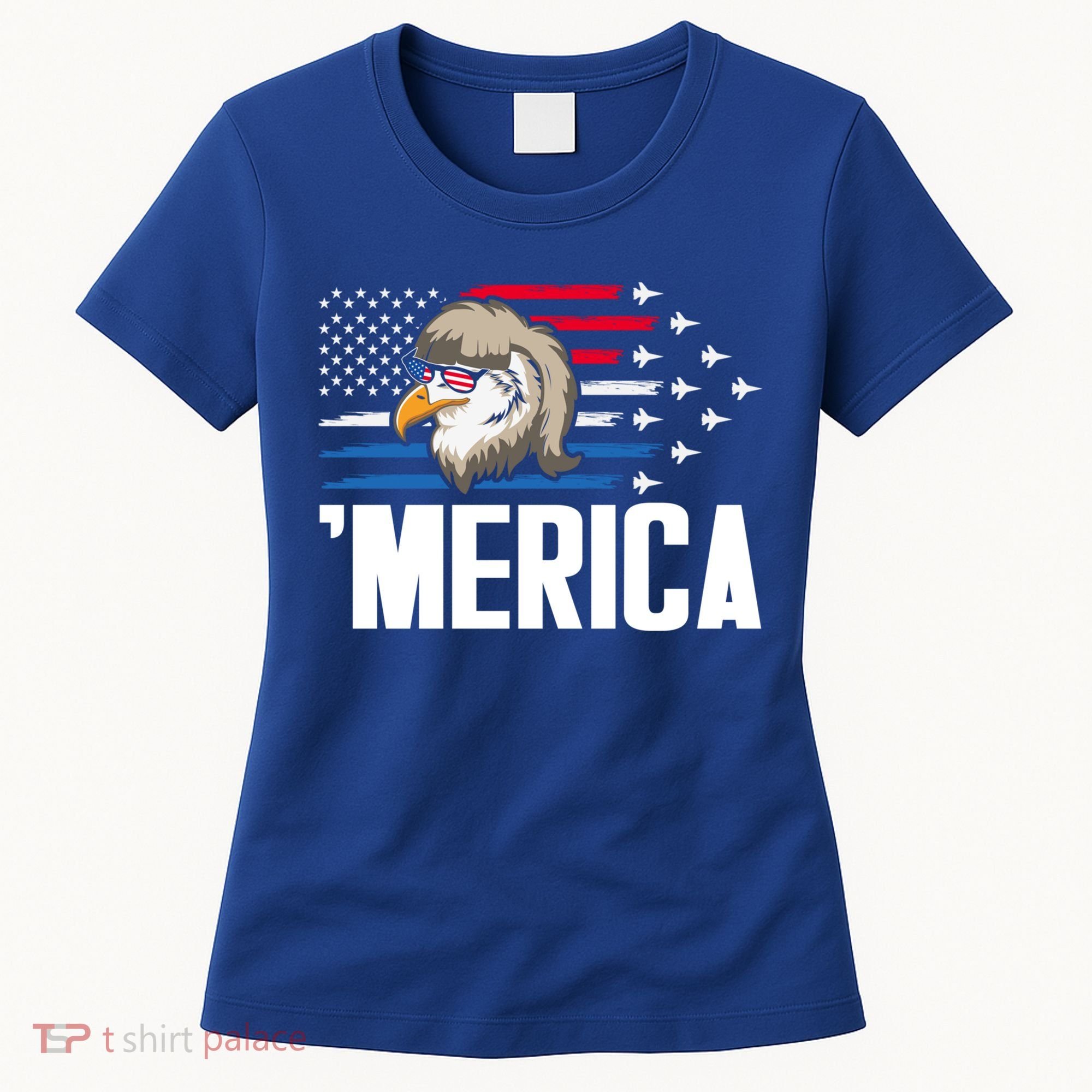 Eagle Mullet 4th Of July Gift USA American Flag Merica Cool Gift Women's T-Shirt