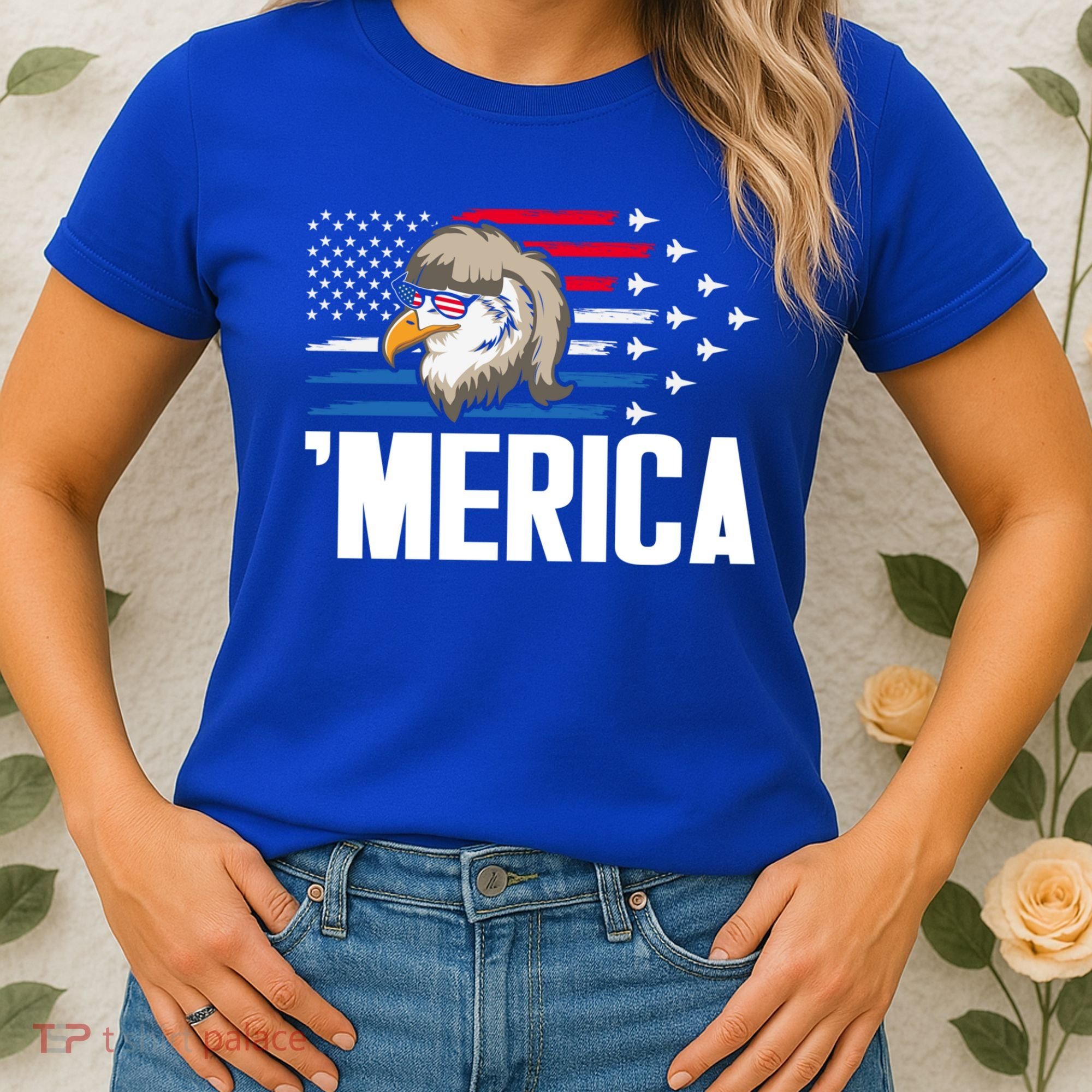 Eagle Mullet 4th Of July Gift USA American Flag Merica Cool Gift Women's T-Shirt
