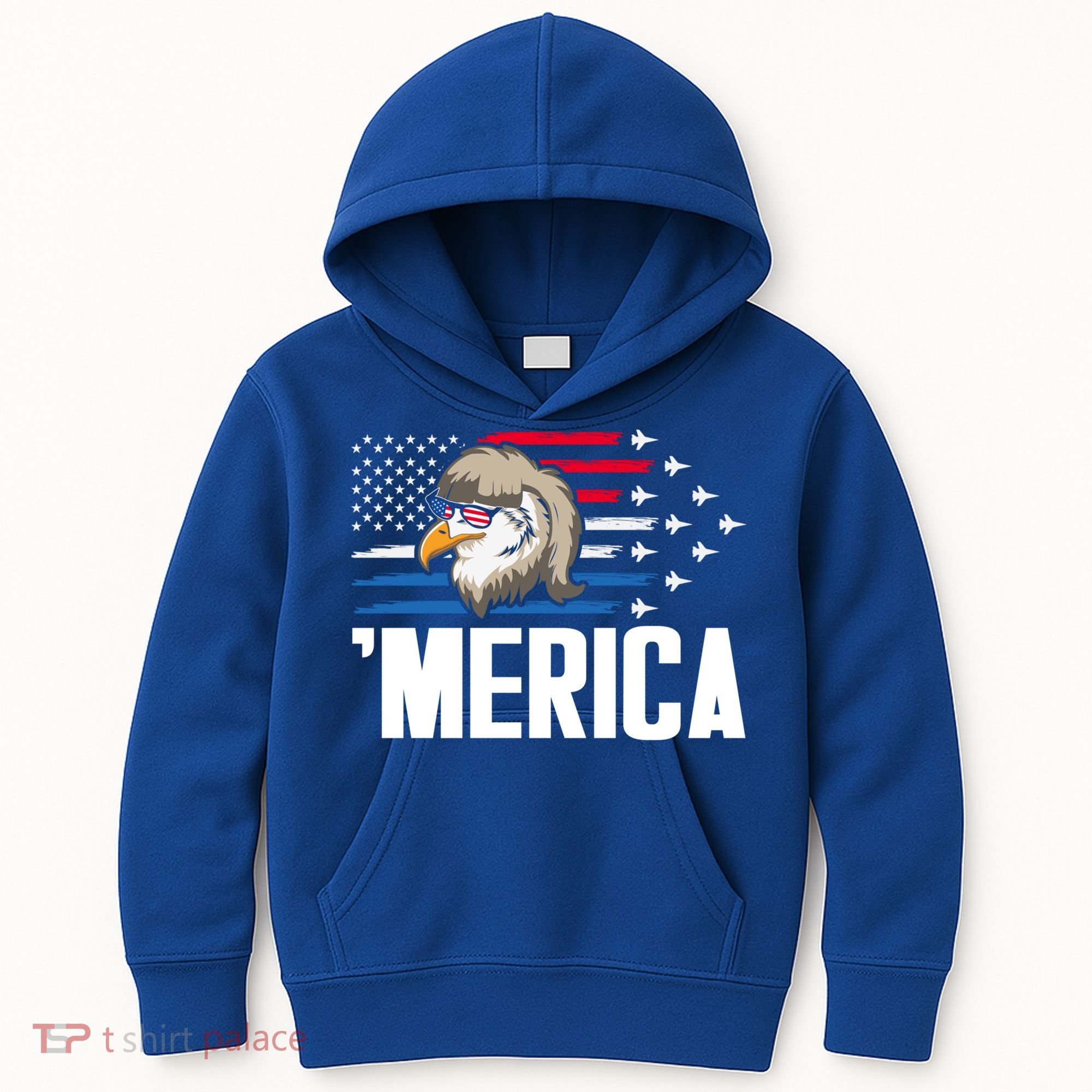 Eagle Mullet 4th Of July Gift USA American Flag Merica Cool Gift Kids Hoodie