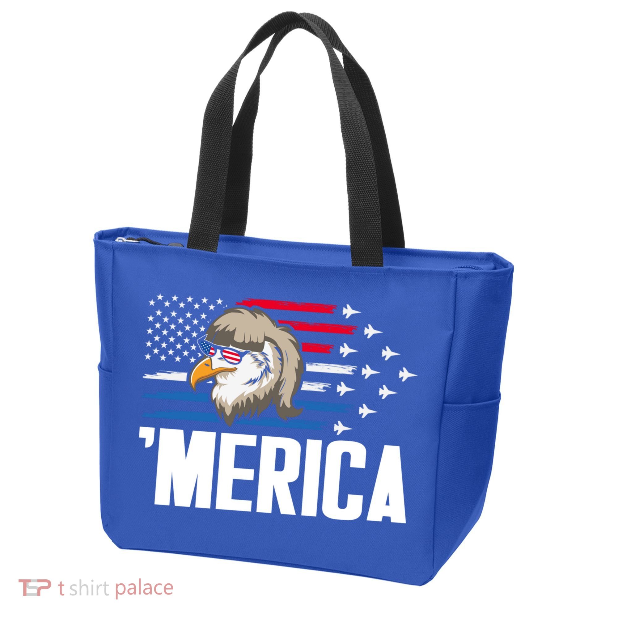 Eagle Mullet 4th Of July Gift USA American Flag Merica Cool Gift Tote Bag