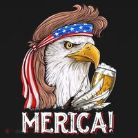 Eagle Mullet 4th Of July Beer Usa American Flag Merica Cute Gift Ornament thumb 1