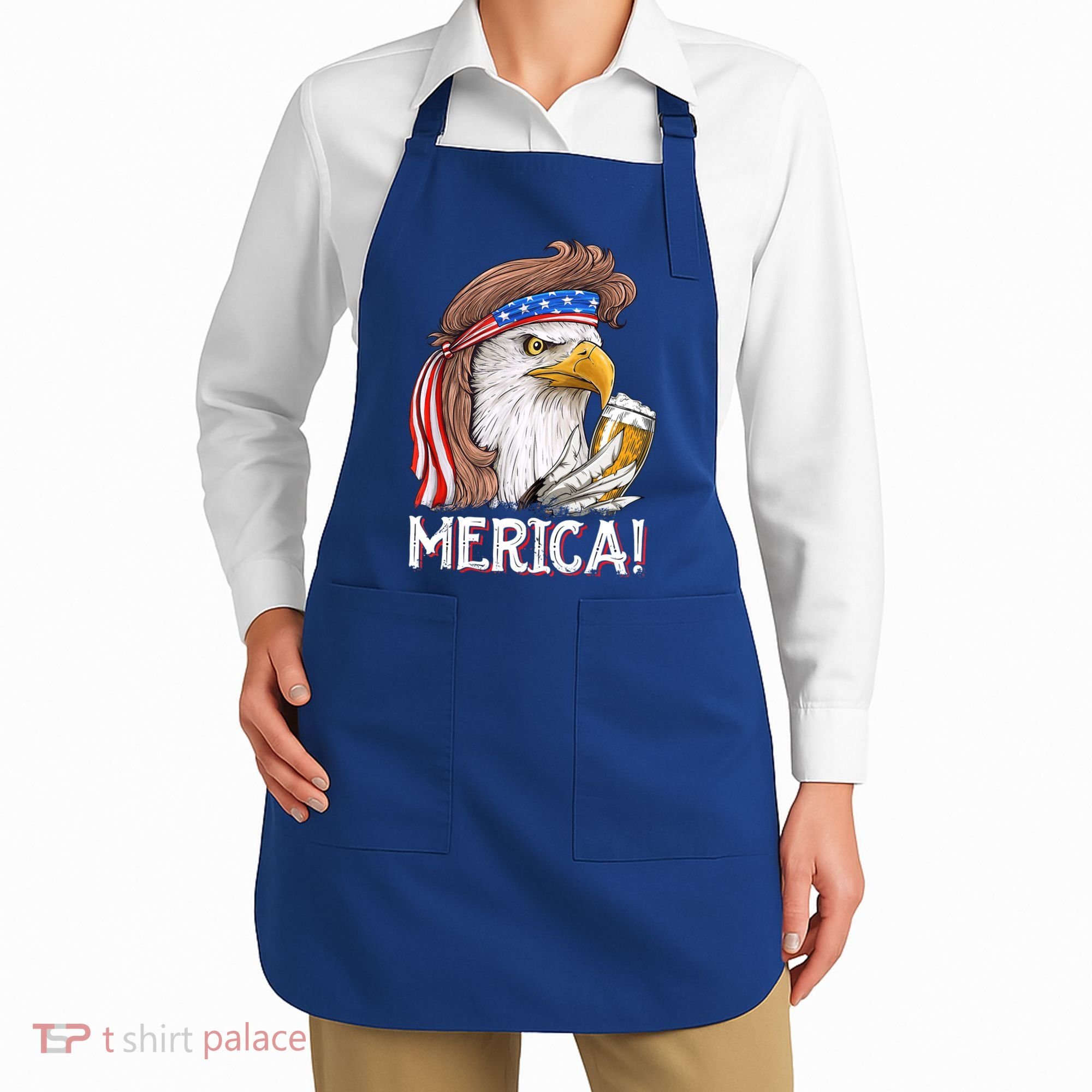 Eagle Mullet 4th Of July Beer Usa American Flag Merica Cute Gift Apron