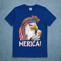 Eagle Mullet 4th Of July Beer Usa American Flag Merica Cute Gift T-Shirt thumb 5