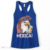 Eagle Mullet 4th Of July Beer Usa American Flag Merica Cute Gift Women's Tank Top thumb 0