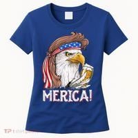 Eagle Mullet 4th Of July Beer Usa American Flag Merica Cute Gift Women's T-Shirt thumb 0