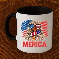 Eagle Mullet 4th Of July USA American Flag Merica Coffee Mug thumb 2