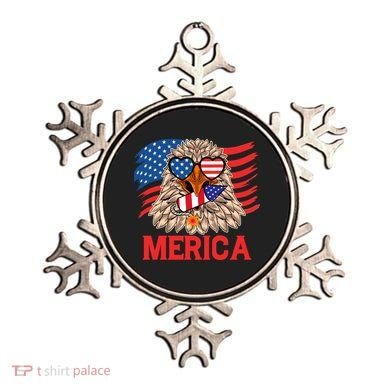 Eagle Mullet 4th Of July USA American Flag Merica Ornament