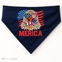 Eagle Mullet 4th Of July USA American Flag Merica USA-Made Doggie Bandana thumb 0