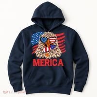 Eagle Mullet 4th Of July USA American Flag Merica Hoodie thumb 0