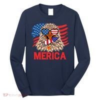 Eagle Mullet 4th Of July USA American Flag Merica Long Sleeve Shirt thumb 0