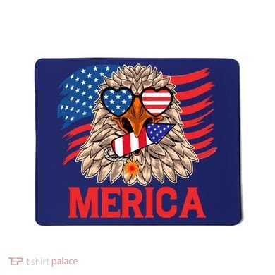 Eagle Mullet 4th Of July USA American Flag Merica Mousepad