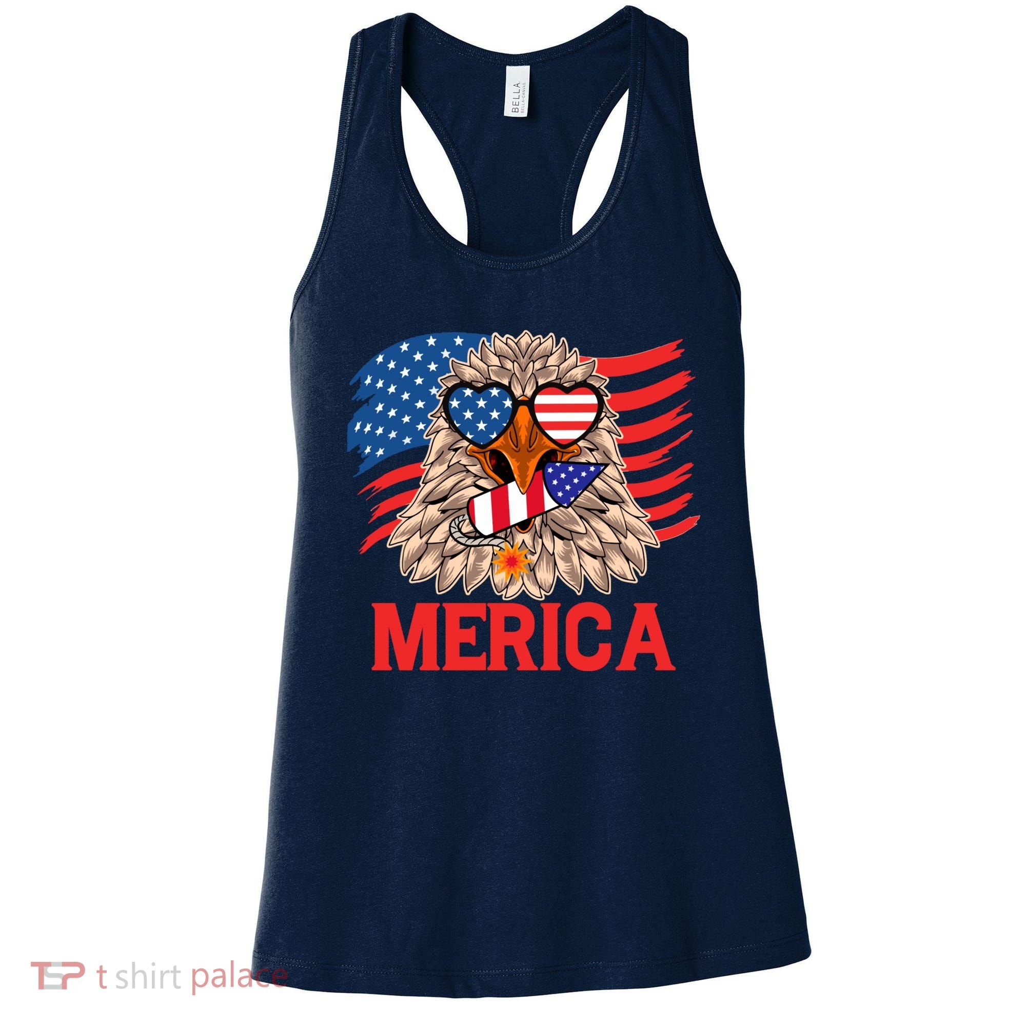 Eagle Mullet 4th Of July USA American Flag Merica Women's Tank Top