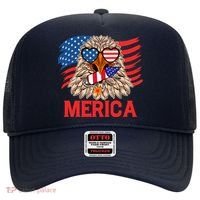 Eagle Mullet 4th Of July USA American Flag Merica Hat thumb 0