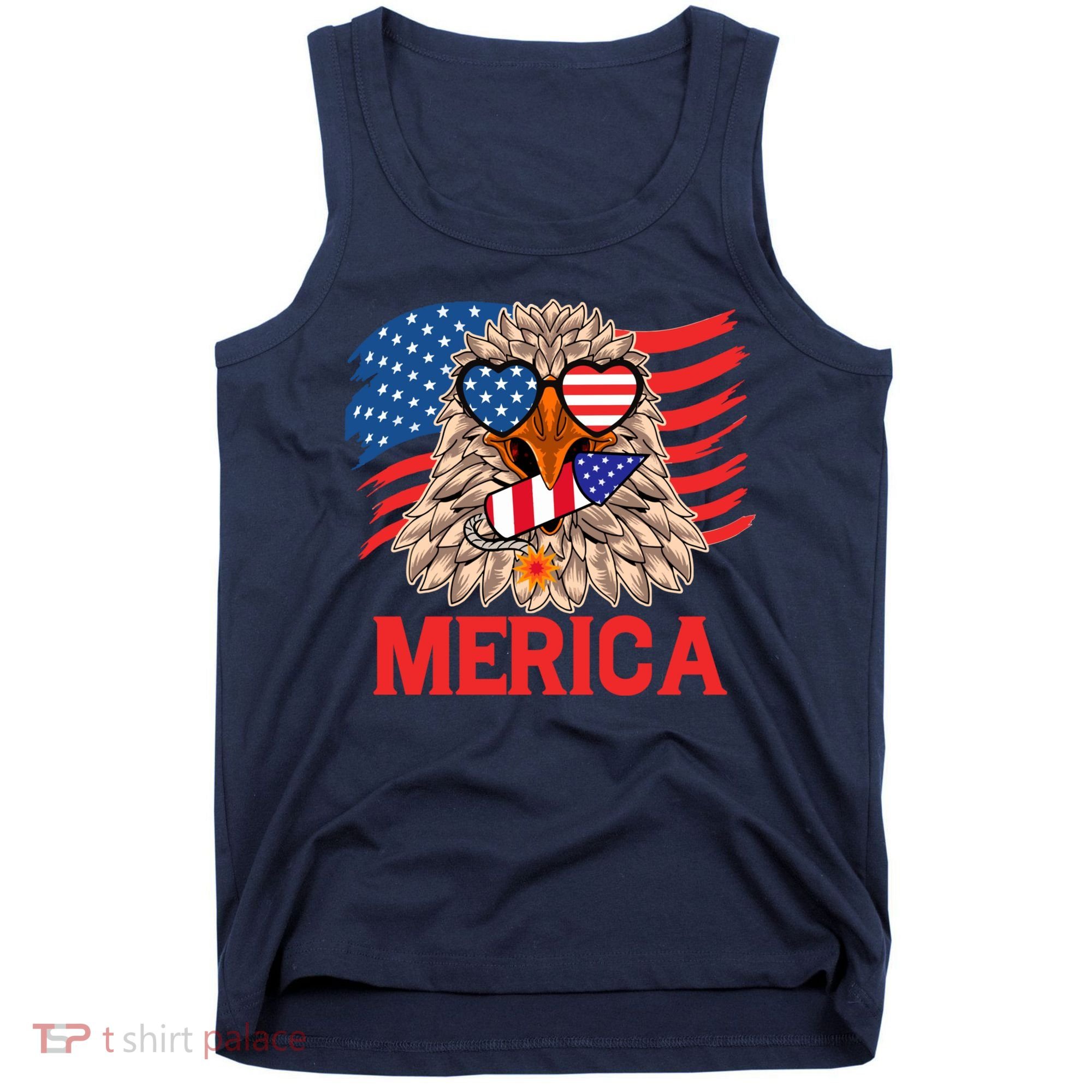 Eagle Mullet 4th Of July USA American Flag Merica Tank Top