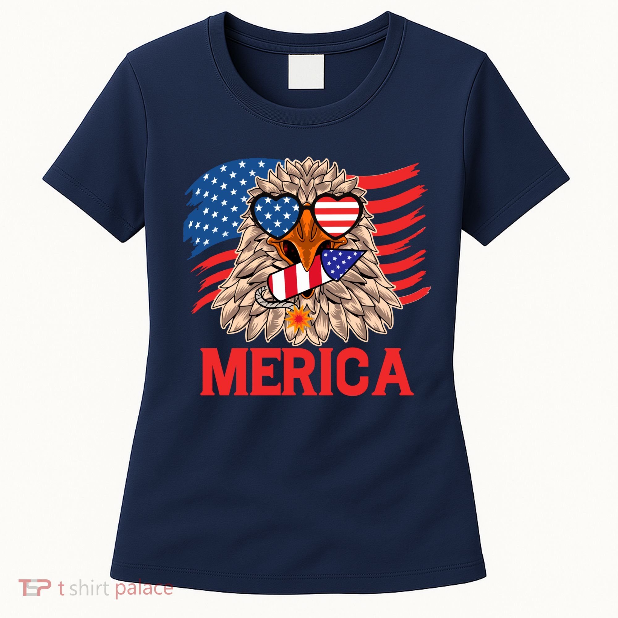 Eagle Mullet 4th Of July USA American Flag Merica Women's T-Shirt