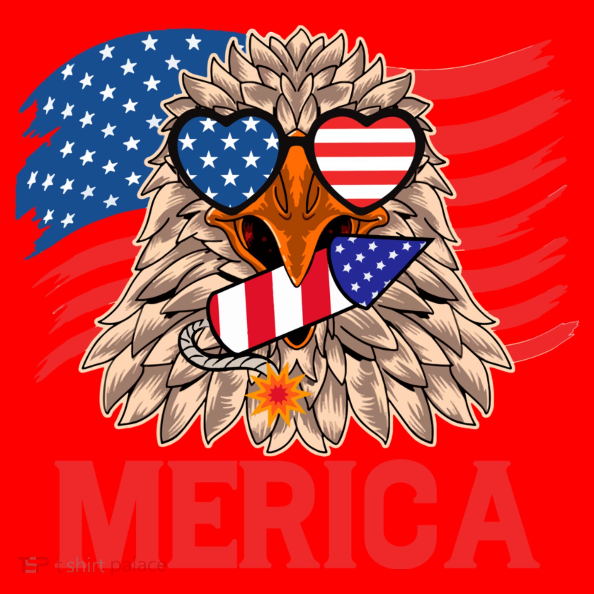 Eagle Mullet 4th Of July USA American Flag Merica Santa Hat