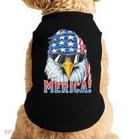 Eagle Merica 4th Of July Merica American Doggie Tank thumb 0