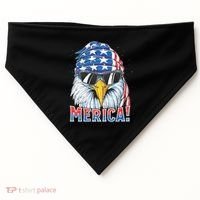 Eagle Merica 4th Of July Merica American USA-Made Doggie Bandana thumb 0