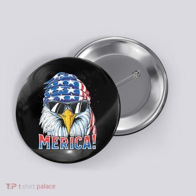 Eagle Merica 4th Of July Merica American Button