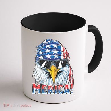 Eagle Merica 4th Of July Merica American Coffee Mug back