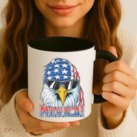 Eagle Merica 4th Of July Merica American Coffee Mug thumb 3
