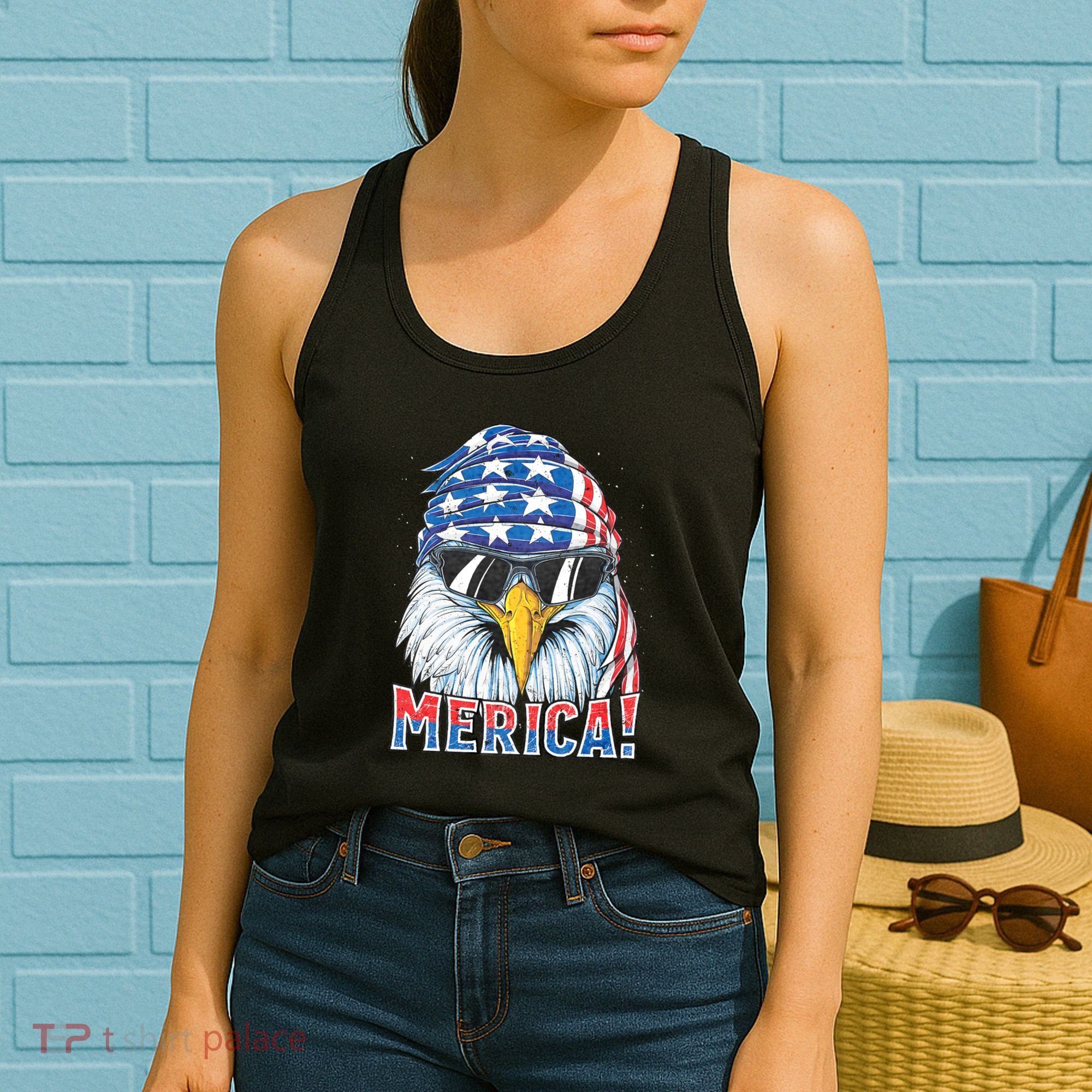 Eagle Merica 4th Of July Merica American Women's Tank Top