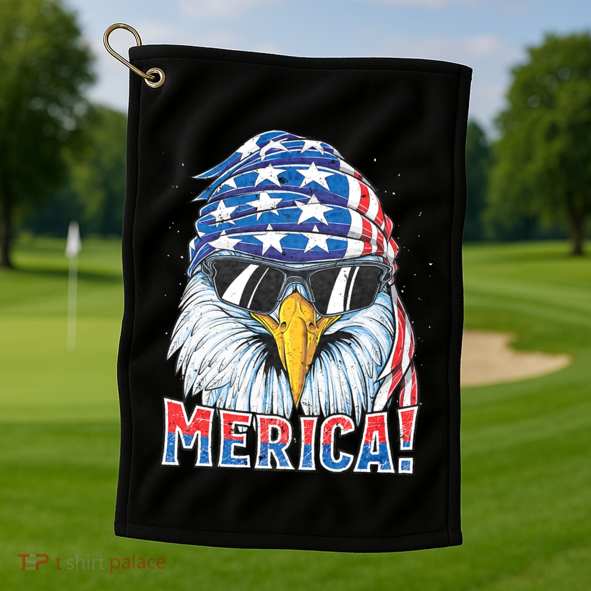 Eagle Merica 4th Of July Merica American Golf Towel