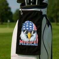 Eagle Merica 4th Of July Merica American Golf Towel thumb 2
