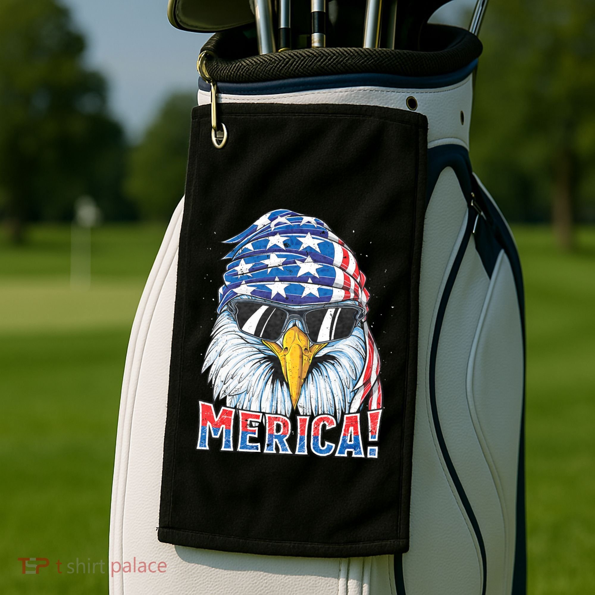 Eagle Merica 4th Of July Merica American Golf Towel
