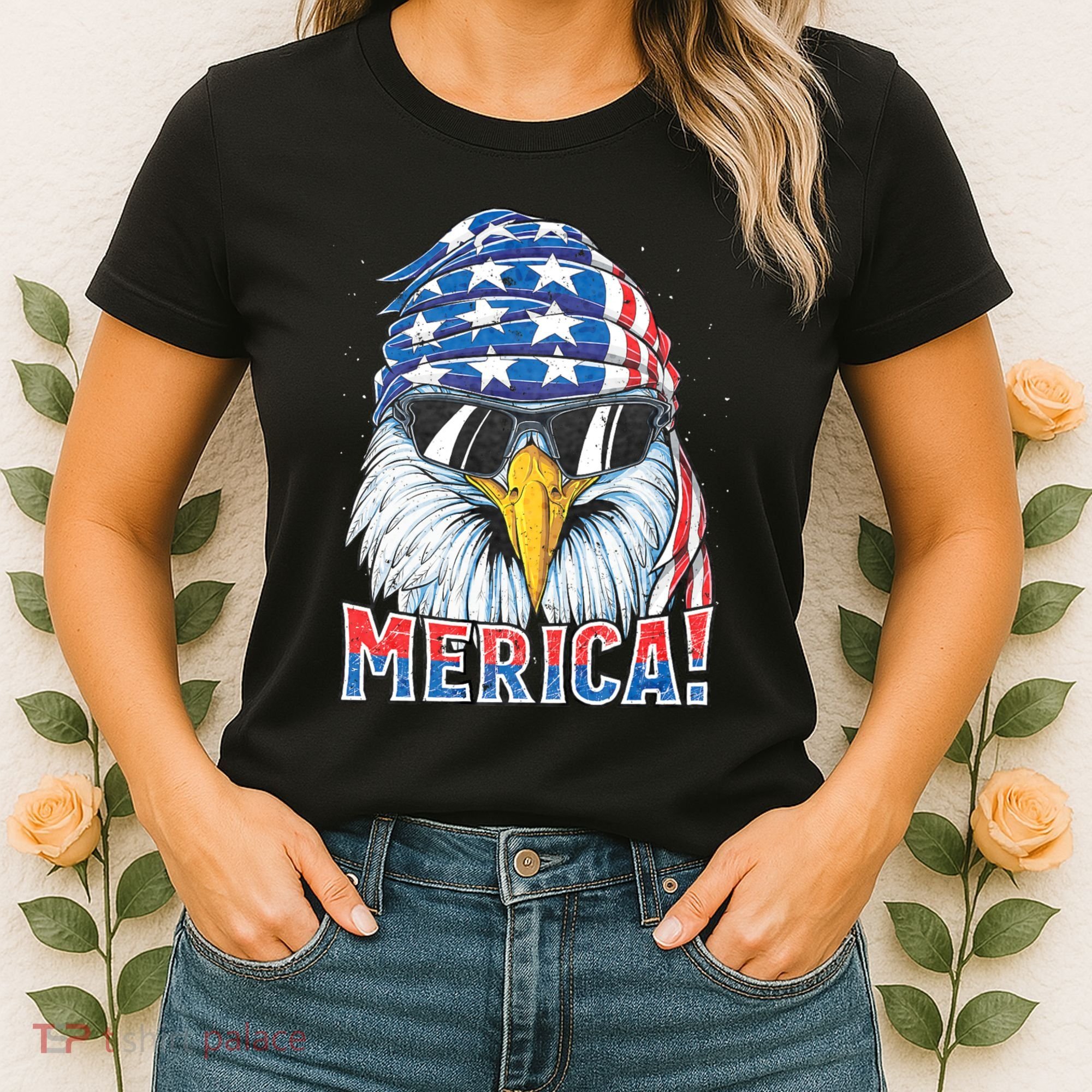 Eagle Merica 4th Of July Merica American Women's T-Shirt