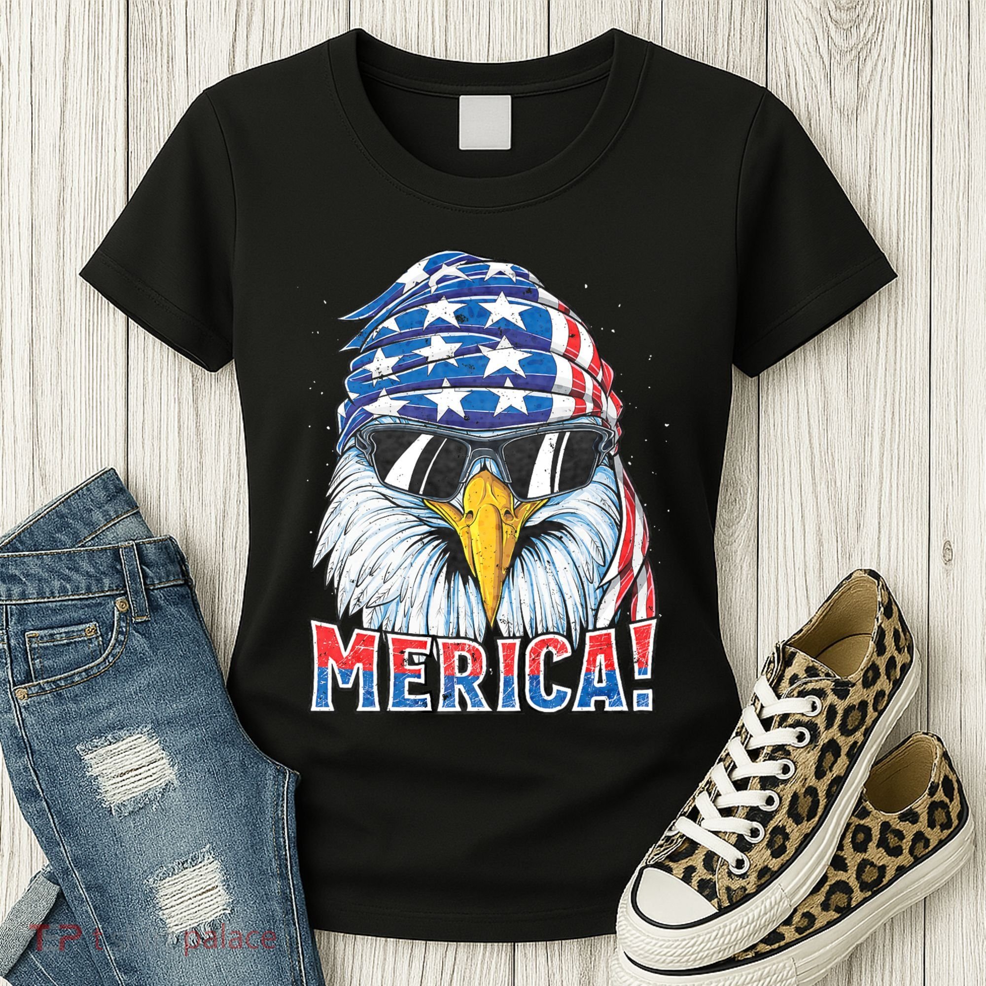 Eagle Merica 4th Of July Merica American Women's T-Shirt