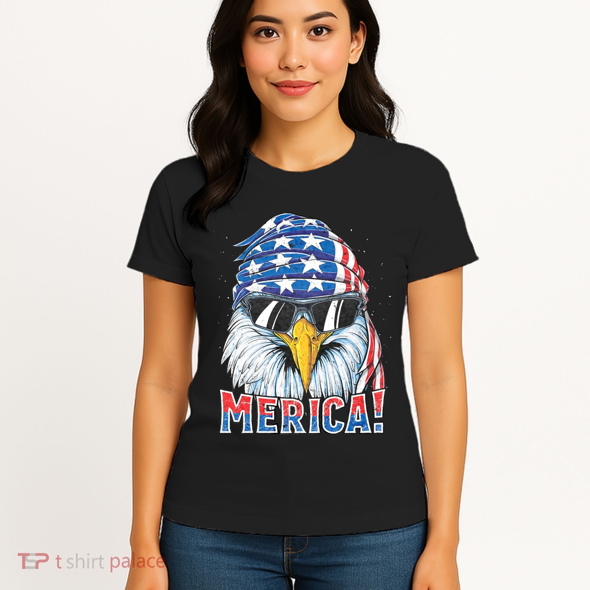 Eagle Merica 4th Of July Merica American Women's T-Shirt