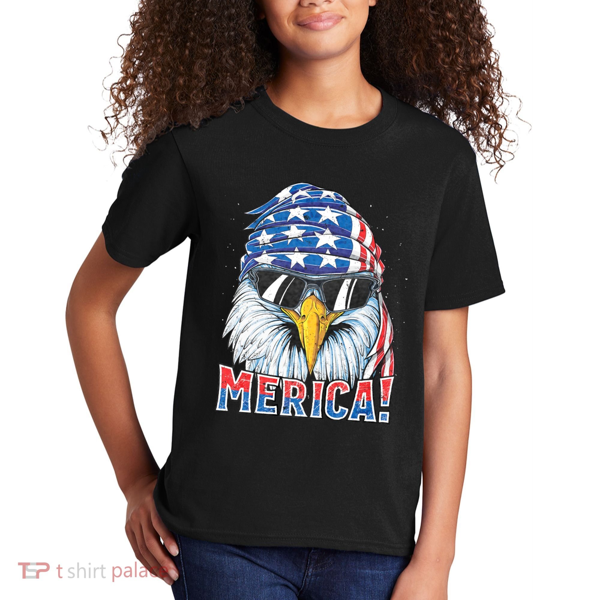 Eagle Merica 4th Of July Merica American Kids T-Shirt