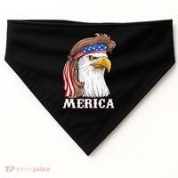 Eagle Mullet 4th Of July USA American Flag Merica USA-Made Doggie Bandana thumb 0