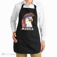 Eagle Mullet 4th Of July USA American Flag Merica Apron thumb 2