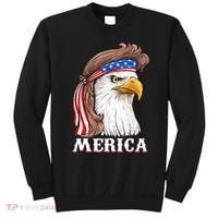 Eagle Mullet 4th Of July USA American Flag Merica Sweatshirt thumb 0