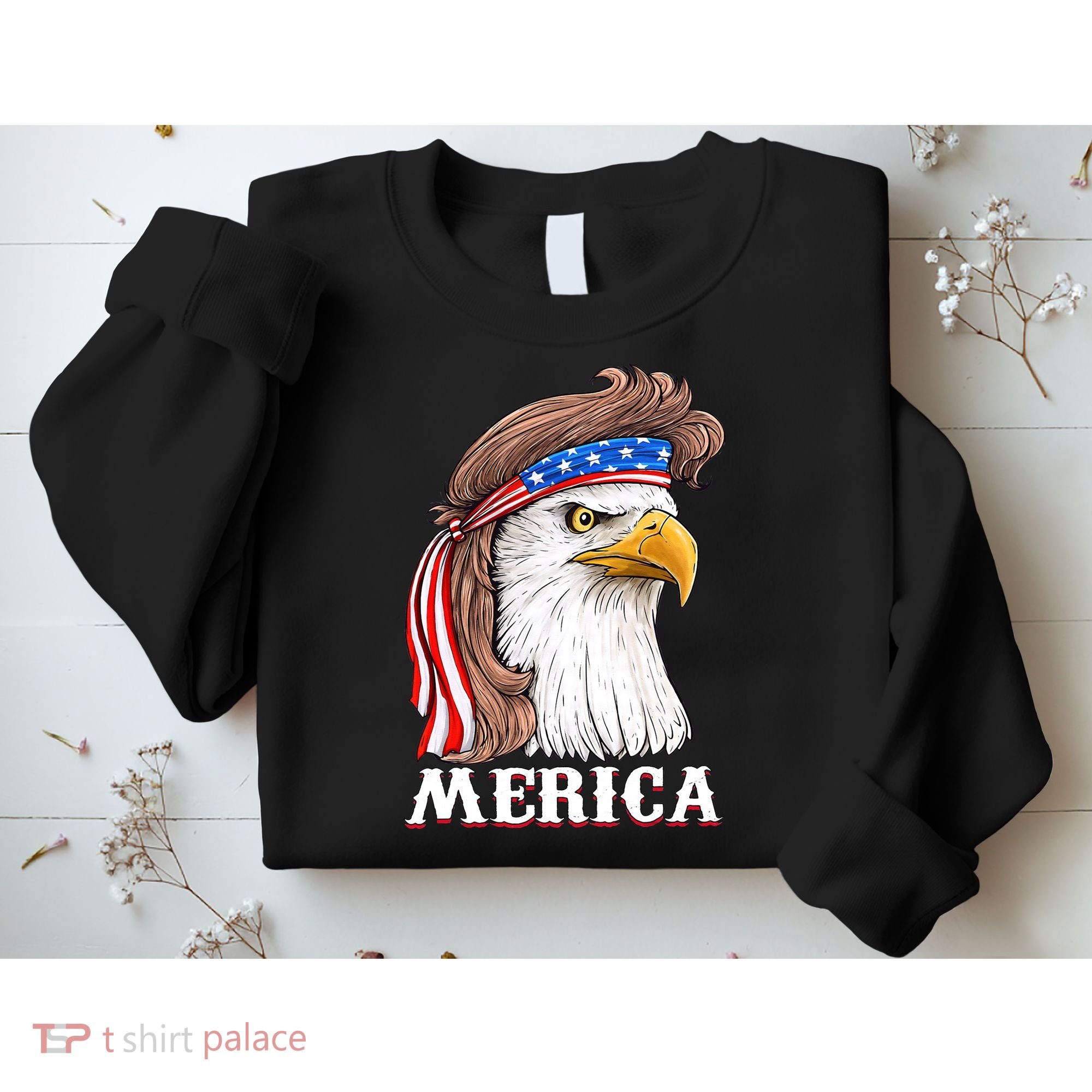 Eagle Mullet 4th Of July USA American Flag Merica Sweatshirt