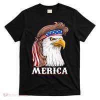 Eagle Mullet 4th Of July USA American Flag Merica T-Shirt thumb 0