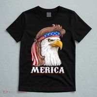 Eagle Mullet 4th Of July USA American Flag Merica T-Shirt thumb 5