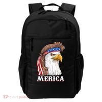 Eagle Mullet 4th Of July USA American Flag Merica Backpack thumb 0