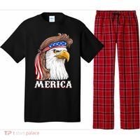 Eagle Mullet 4th Of July USA American Flag Merica Pajama Set thumb 0