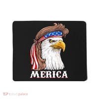 Eagle Mullet 4th Of July USA American Flag Merica Mousepad thumb 0