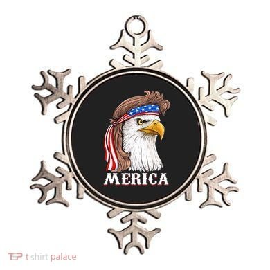 Eagle Mullet 4th Of July USA American Flag Merica Ornament