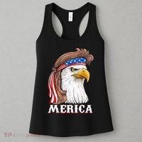 Eagle Mullet 4th Of July USA American Flag Merica Women's Tank Top thumb 3