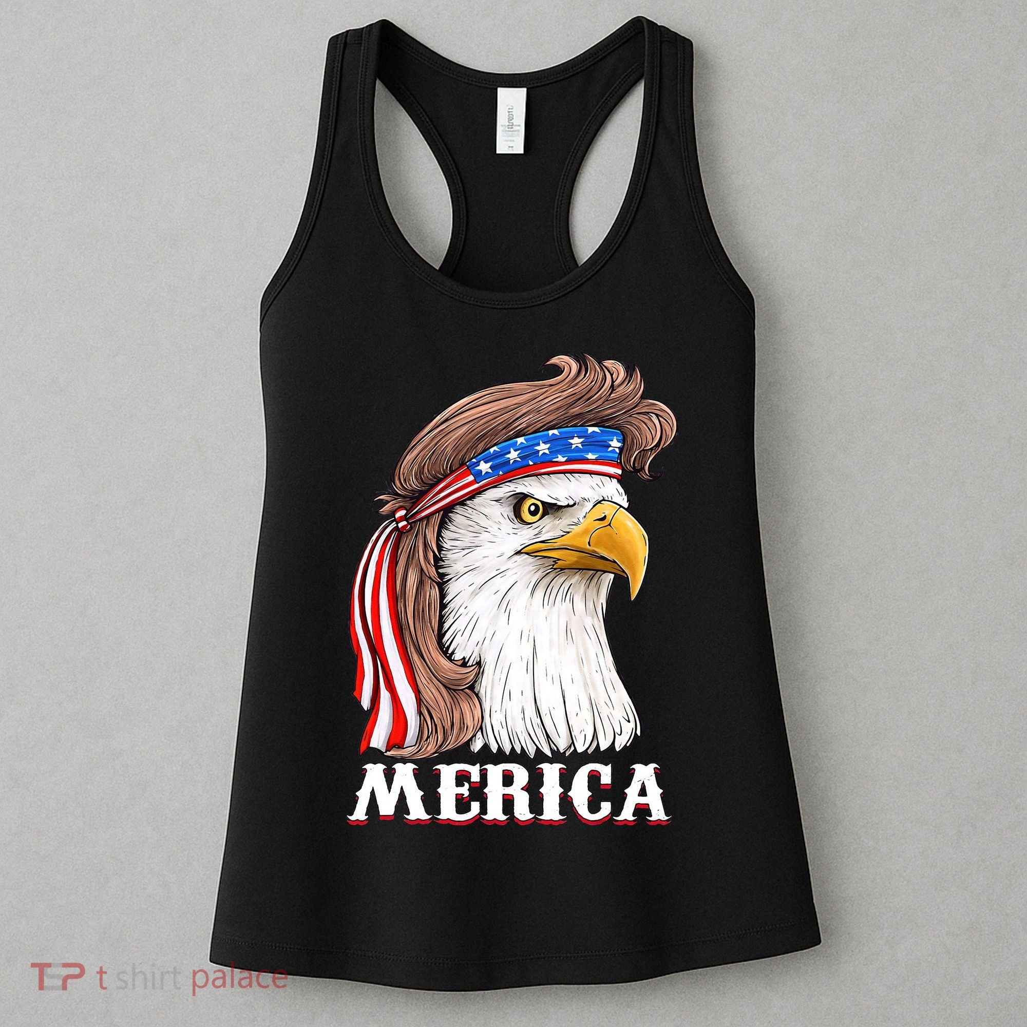 Eagle Mullet 4th Of July USA American Flag Merica Women's Tank Top