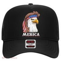 Eagle Mullet 4th Of July USA American Flag Merica Hat thumb 0