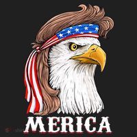 Eagle Mullet 4th Of July USA American Flag Merica Hat thumb 2