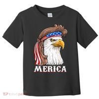 Eagle Mullet 4th Of July USA American Flag Merica Toddler T-Shirt thumb 0