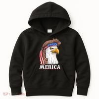 Eagle Mullet 4th Of July USA American Flag Merica Kids Hoodie thumb 0