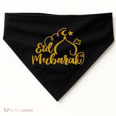 Eid Mubarak Arabic Holiday USA-Made Doggie Bandana